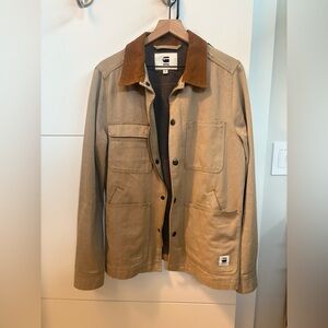 G-Star Men’s Tan Jacket with Brown Corduroy Collar